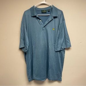 Amen Corner Mens Short Sleeve Blue Golf Polo Size XL